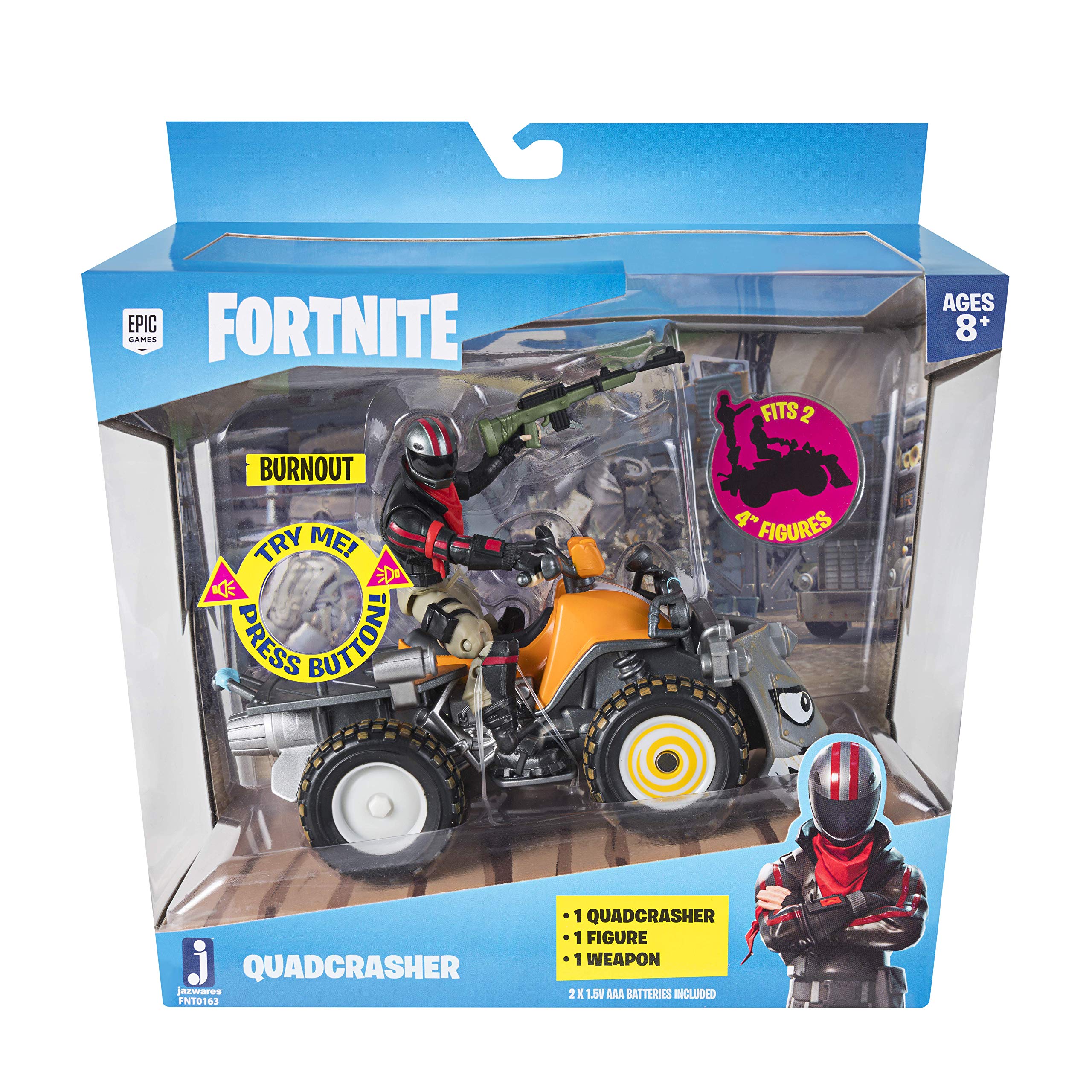 Fortnite Quadcrasher Burnout フィギュア付き Quadcrasher With Burnout Vehicle Fortnite Figure Set : Amazon.com